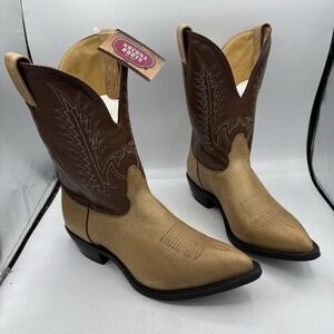 Nocona Boots Mens Size 11 EEE Point Toe Brown Leather Western Cowboy 7703211303